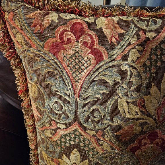 RARE AUSTIN HORN DAMASK JACQUARD BED THROW DECORATIVE ACCENT PILLOW - Picture 2 of 12